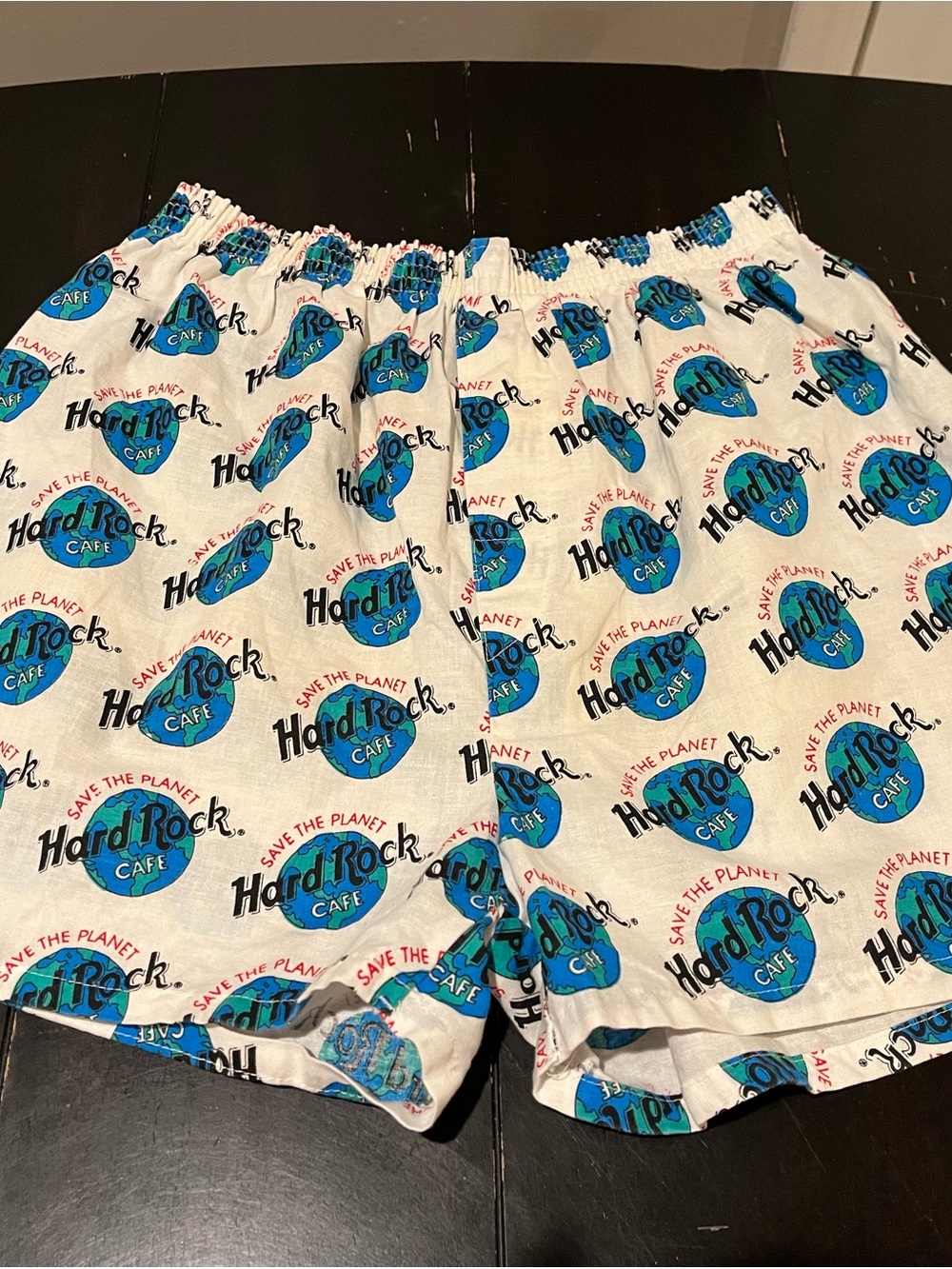 Hard Rock Cafe Vintage White Shorts “ Save the planet “